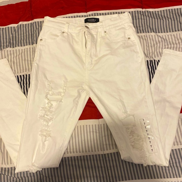 White Ripped Jeans - Picture 2 of 2